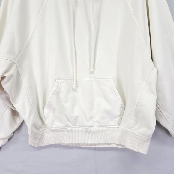 Madewell Hooded Cocoon Sweatshirt Size Large Relaxed Dolman Sleeve Ivory - Picture 9 of 14